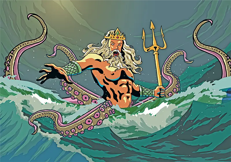 Poseidon Comes Out From The Sea Poseidon Comes Out From The Sea